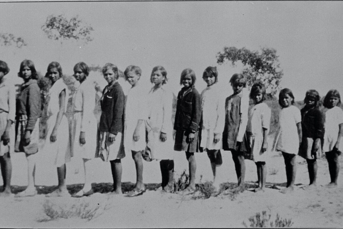 Below: (L-R) Lottie Newell, Pearl Webster, Alta Kickett, Shiela Garlett, Gladys Miller, Ruby Jackson, Mary Yarran. Linda Garlett, Rene Garlett, Mona Kickett, Doris Mippy, Lucy Hansen, Vera Mead, Ru. SLWA 060912PD