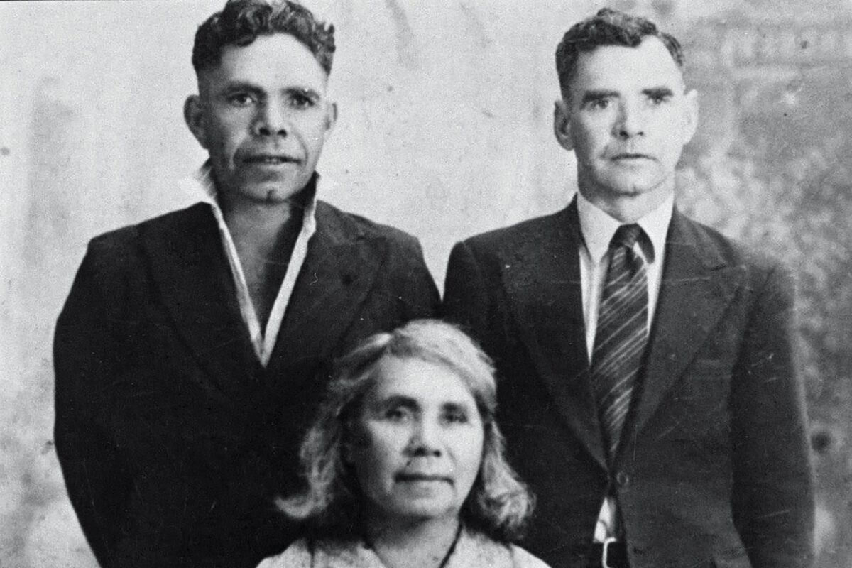 Simon Yarran, Minnie Margaret and Bill Mimel. SLWA NR0000257